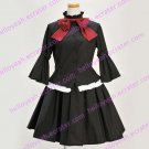 K-ON! Akiyama Mio Black Long Sleeves Shirt and Skirt Uniform Cloth Cosplay Costume