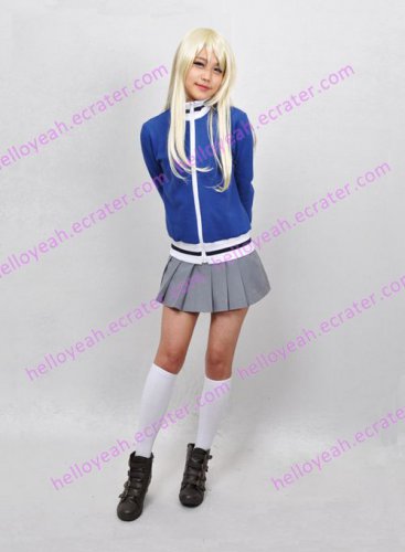 Lovely K-ON Bule Coat School Uniform Cosplay Costume