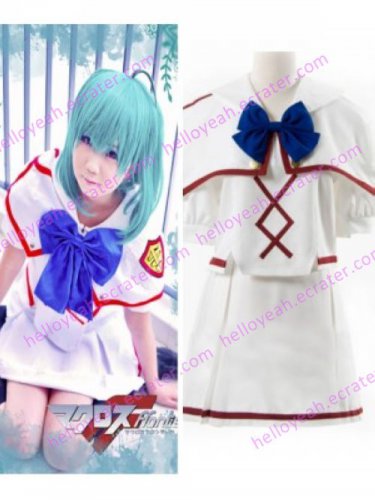Ranka Lee All-girl's High School White Uniform Cosplay Costume from Macross Frontier