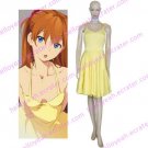 Neon Genesis Evangelion Asuka Yellow Dress Halloween Cosplay Costume