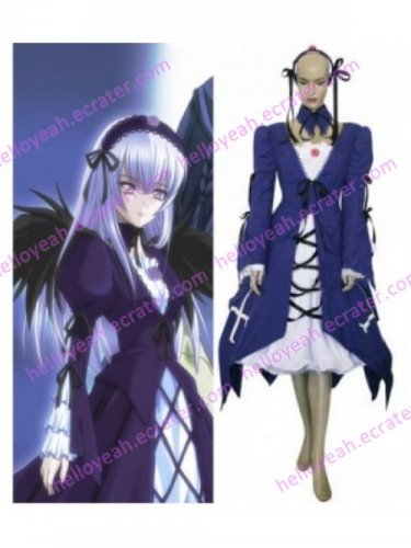 Rozen Maiden Lovely Suigintou Mercury Lamp Lolita Cosplay Costume