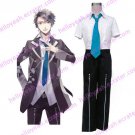 Short Sleeves Blue Tie Starry☆Sky Seigatsu Academy Male Summer Uniform Cosplay Costume