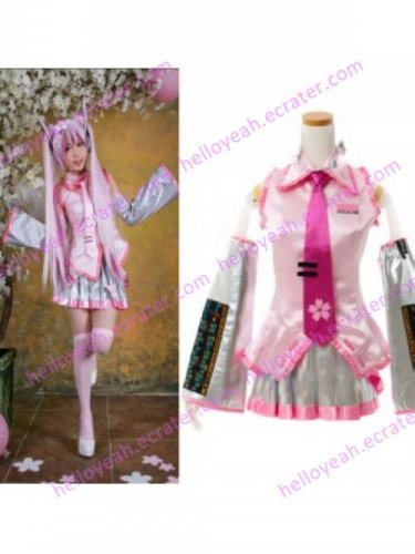 Hatsune Miku Sakura Lovely Cosplay Costume from VOCALOID