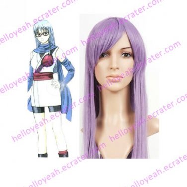 Purple 100cm Gintama Sarutobi Ayame Nylon Cosplay Wig