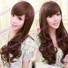 Blunt-cut Brown 80cm Princess Lolita Wave Wig