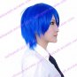 Cosplay Wig Inspired by Synthetic Fiber Blue Medium
