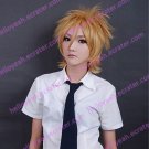 Cosplay Wig Inspired by Synthetic Fiber Golden Short