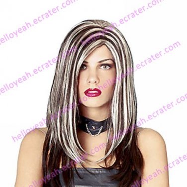 Halloween Wig Inspired by Black and White Mixed Color Rock Royalty