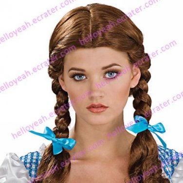Halloween Wig Inspired by Dark Brown Wizard Braided Pigtail
