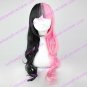 Lolita Curly Wig Inspired by Black and Pink Mixed Color Ponytail 70cm Gothic