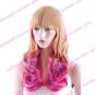 Lolita Curly Wig Inspired by Moly Girl Flaxen and Fuschia Mixed Color 60cm Sweet