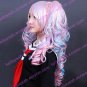 Lolita Curly Wig Inspired by Pink and Blue Mixed Color Ponytail 70cm Sweet