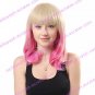 Lolita Curly Wig Inspired by Zipper Blunt-cut Golden and Pink Mixed Color 55cm Punk