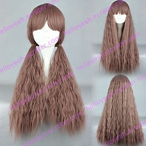 Lolita Wave Wig Inspired by Zipper Puffy Brown Mixed Color 70cm Sweet