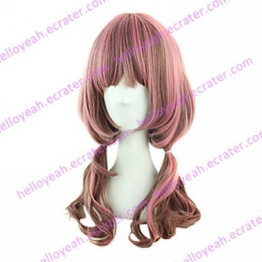 Lolita Wig Inspired by Amo Style Coffee and Pink Mixed Color 60cm Sweet Casual