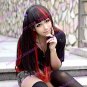 Lolita Wig Inspired by Black and Red Mixed Color 70cm Punk
