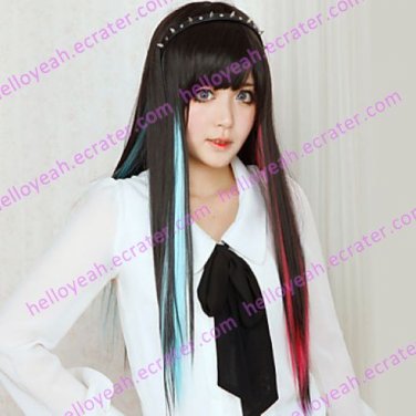 Lolita Wig Inspired by Black Highlights 70cm Long Punk