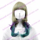 Lolita Wig Inspired by Green Purple Flaxen Mixed Color Sweet