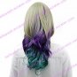 Lolita Wig Inspired by Green Purple Flaxen Mixed Color Sweet