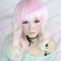 Lolita Wig Inspired by Lovely Vicky Zipper White and Pink Mixed 55cm Cosplay