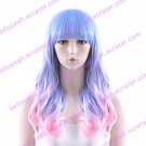 Lolita Wig Inspired by Zipper Purpke and Pink Mixed Color 60cm Sweet