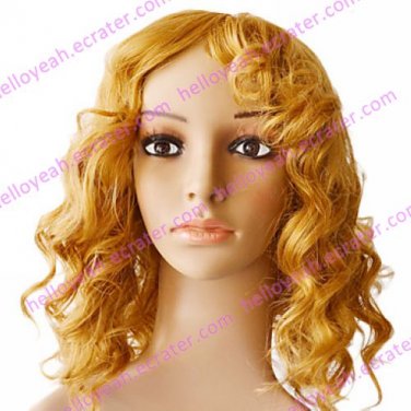 Mono Top 100% Indian Remy Blonde Curly Wig