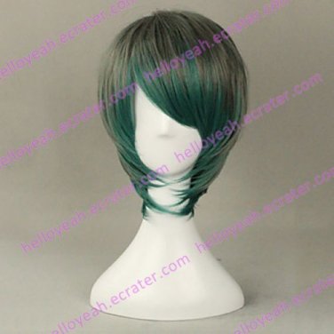 Peafowl Style Gray and Green Gradient 35cm Oji Lolita Wig