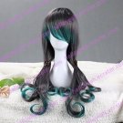 Peafowl Style Gray and Green Gradient 75-80cm Gothic Lolita Wig