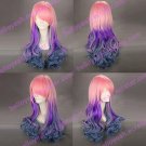 Pink and Purple and Blue Gradient 65cm Sweet Lolita Wig