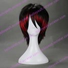 Punk Style Black and Red Mixed Color 35cm Oji Lolita Wig