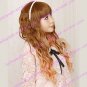Zipper Brown and Golden Mixed Color 60cm Casual Lolita Wave Wig