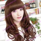 Zipper Light Brown 70cm Casual Lolita Wave Wig