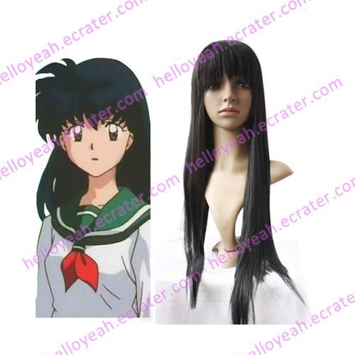 80cm InuYasha Higurashi Kagome Cosplay Wig