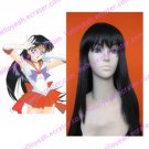 Sailor Moon Sailor Mars Raye Black Cosplay Wig