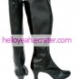 Black Cosplay Imitated Leather Boots