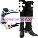 Black D.Gray-man 2 34'' Heel Faux Leather Cosplay Shoes