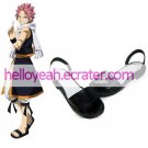 Black Fairy Tail Natsu Dragneel Open Toe PU Lolita Sandals