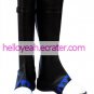 Black Faux Leather 2'' High Heel Buckle Cosplay Shoes