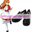 Black Neon Genesis Evangelion Asuka PU Lolita Shoes