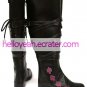 Black Reborn 2'' Heel Faux Leather Cosplay Shoes