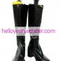 Black Square Heel Cosplay Imitated Leather Boots