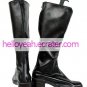 Black Square Heel Cosplay Imitated Leather Boots
