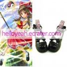 Black Touhou Project Hakurei Reimu Ankle Strap PU Lolita Shoes