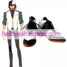 Black White 2 Heel TIGER & BUNNY Wild Tiger Faux Leather Cosplay Shoes