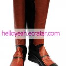 Bleach Brown And Black Faux Leather 1 45'' High Heel Cosplay Shoes