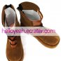 Brown APH 2'' Heel Faux Leather Cosplay Shoes