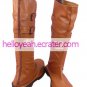 Brown Imitated Leather Rubber Cosplay Boots