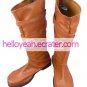 Brown Imitated Leather Rubber Cosplay Boots