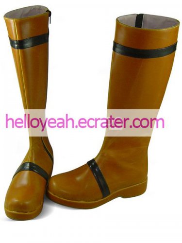 Brown Round Toe Mid-Calf Length PU Lolita Boots