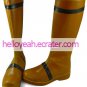 Brown Round Toe Mid-Calf Length PU Lolita Boots